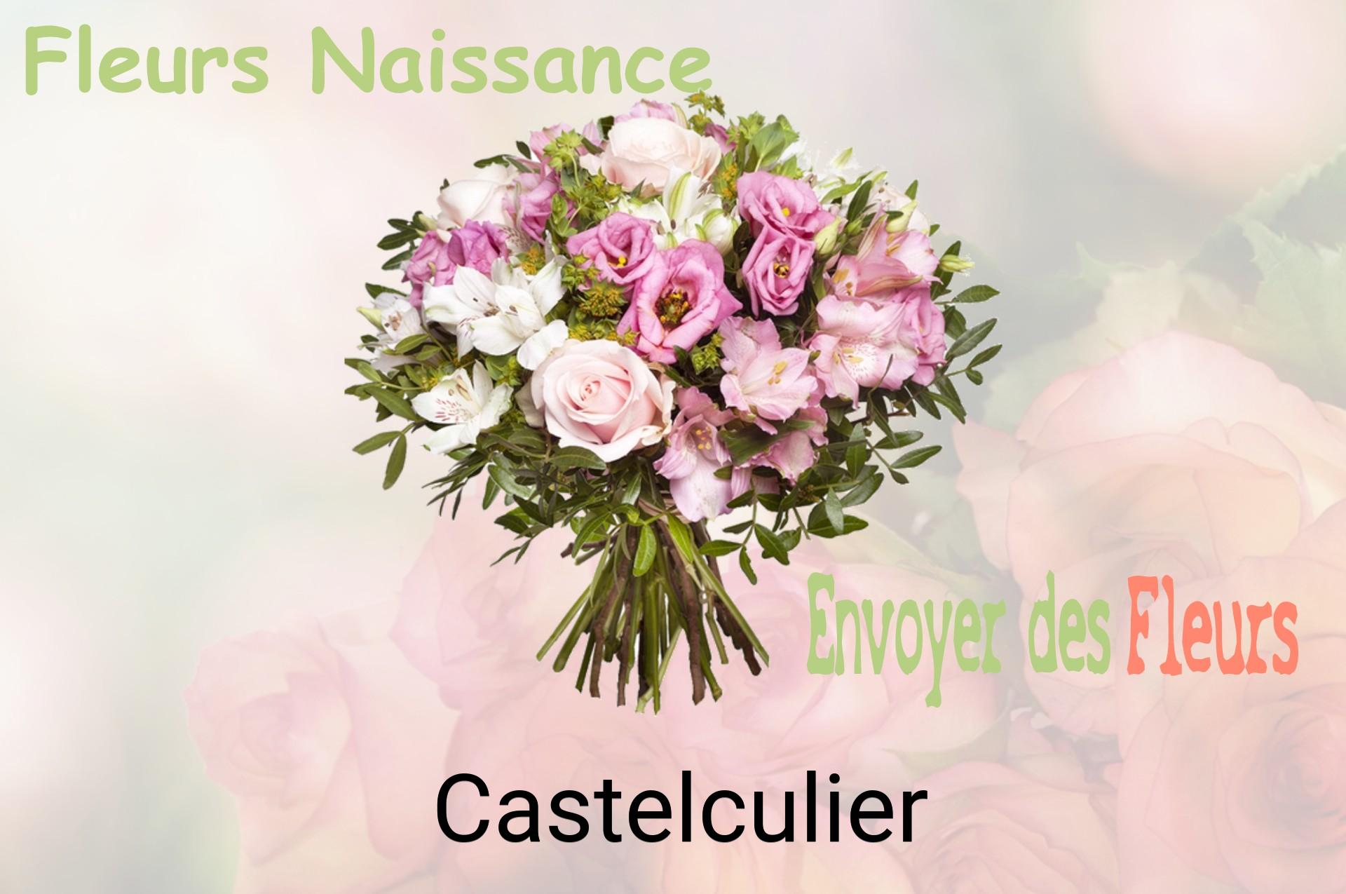 Bouquet de fleurs de naissance livré à Castelculier